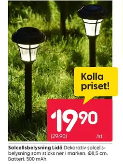 Rusta Solcellsbelysning Lidö erbjuda