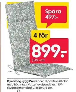 Rusta Dyna hög rygg Provence erbjuda