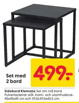Rusta Sidobord Klematis erbjuda