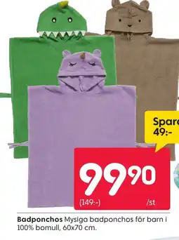 Rusta Badponchos erbjuda