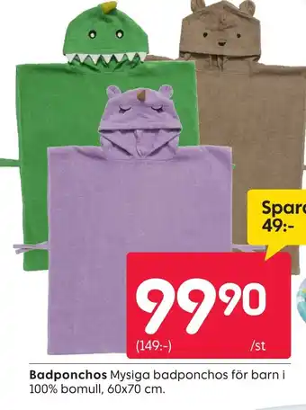 Rusta Badponchos erbjuda