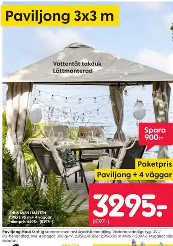 Rusta Paviljong Maui erbjuda
