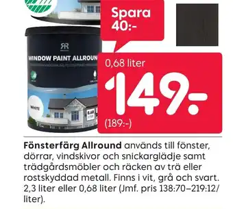 Rusta Fönsterfärg Allround erbjuda