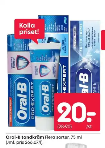 Rusta Oral-B tandkräm erbjuda
