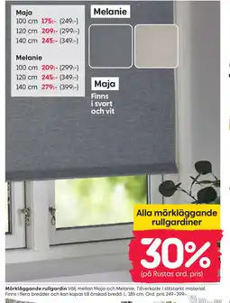 Rusta Mörkläggande rullgardin erbjuda