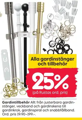 Rusta Gardintillbehör erbjuda