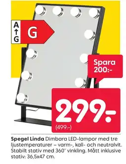 Rusta Spegel Linda erbjuda