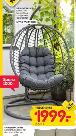 Rusta Loungeset Cannes erbjuda