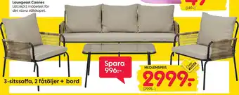Rusta Loungeset Cannes erbjuda