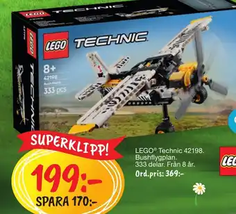 Leklust LEGO® Technic 42198. Bushflygplan. 333 delar. Från 8 år. erbjuda