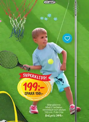 Leklust Stångtennis. Med 2 racketar erbjuda