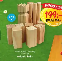 Leklust Tactic. Kubb i kartong. erbjuda