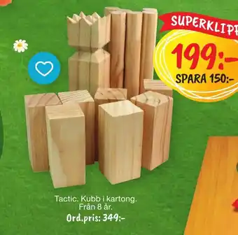 Leklust Tactic. Kubb i kartong. erbjuda