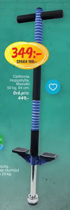 Leklust California. Hoppstylta. erbjuda