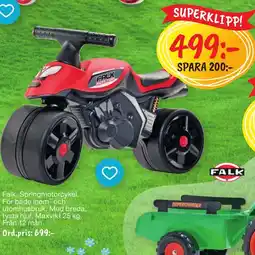 Leklust Falk. Springmotorcykel. För både inom- och erbjuda