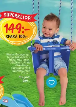 Leklust Plasto. Babygunga. Trygg erbjuda