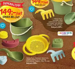 Leklust Viking Toys. Sandset. Med hink, spade, kratta, sil och formar. erbjuda