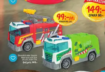 Leklust Brandbil eller Sopbil. erbjuda