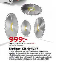 Optimera Sågklingset KSB-SORT/3 W erbjuda