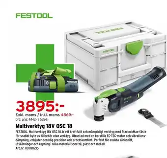 Optimera Multiverktyg 18V OSC 18 erbjuda