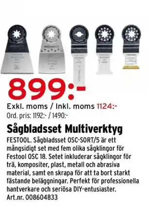 Optimera Sågbladsset Multiverktyg erbjuda