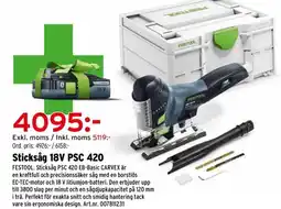 Optimera Sticksåg 18V PSC 420 erbjuda