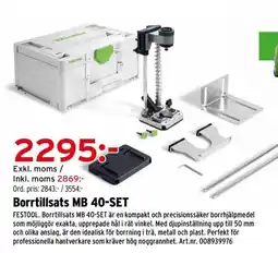 Optimera Borrtillsats MB 40-SET erbjuda