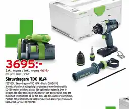 Optimera Skruvdragare TDC 18/4 erbjuda