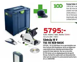 Optimera Sänksåg 18 V TSC 55 KEB-BASIC erbjuda