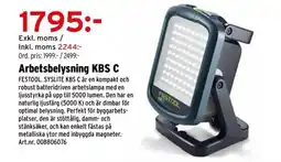 Optimera Arbetsbelysning KBS C erbjuda