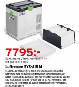 Optimera Luftrenare SYS-AIR M erbjuda