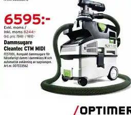 Optimera Dammsugare Cleantec CTM MIDI erbjuda