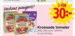 Matöppet Krossade tomater erbjuda