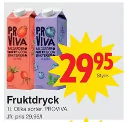 Matöppet Fruktdryck erbjuda