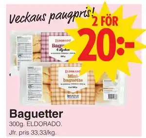 Matöppet Baguetter erbjuda