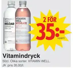 Matöppet Vitamindryck erbjuda