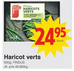 Matöppet Haricot verts erbjuda