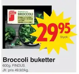 Matöppet Broccoli buketter erbjuda