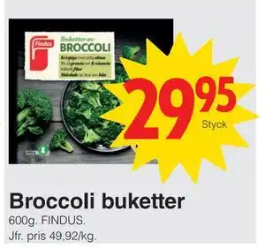 Matöppet Broccoli buketter erbjuda