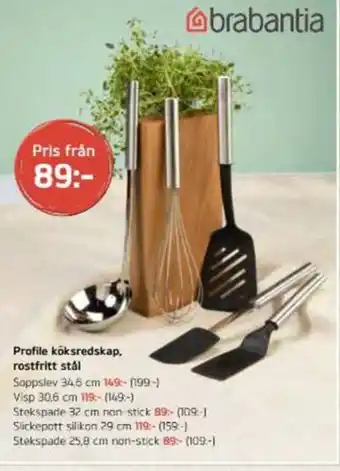 Önska Profile köksredskap, rostfritt stål erbjuda