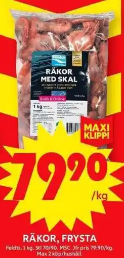 ICA Maxi Räkor, frysta erbjuda
