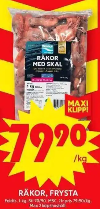ICA Maxi Räkor, frysta erbjuda