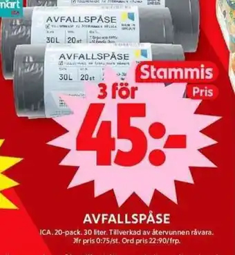 ICA Maxi Avfallspäse erbjuda