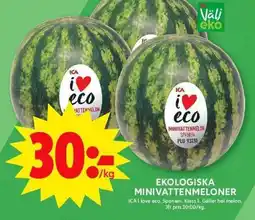 ICA Maxi Ekologiska minivattenmeloner erbjuda