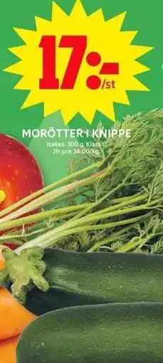ICA Maxi Morötter i knippe erbjuda