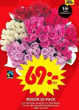 ICA Maxi Rosor 10-pack erbjuda