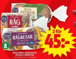 ICA Maxi Rågform, rågkusar, mjuka fröbitar erbjuda