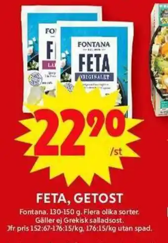 ICA Maxi FONTANA Feta, getost erbjuda