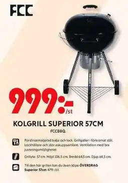 ICA Maxi Kolgrill superior 57cm erbjuda