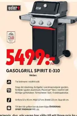 ICA Maxi Gasolgrill spirit e-310 erbjuda